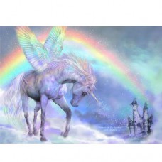 CAROL CAVALARIS GREETING CARD Unicorn of Rainbows
